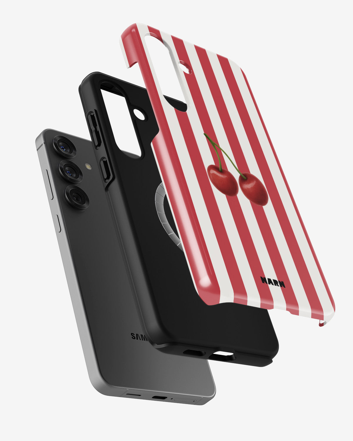Samsung Galaxy S25 Plus Tough Case – Cherry Stripes - View 2