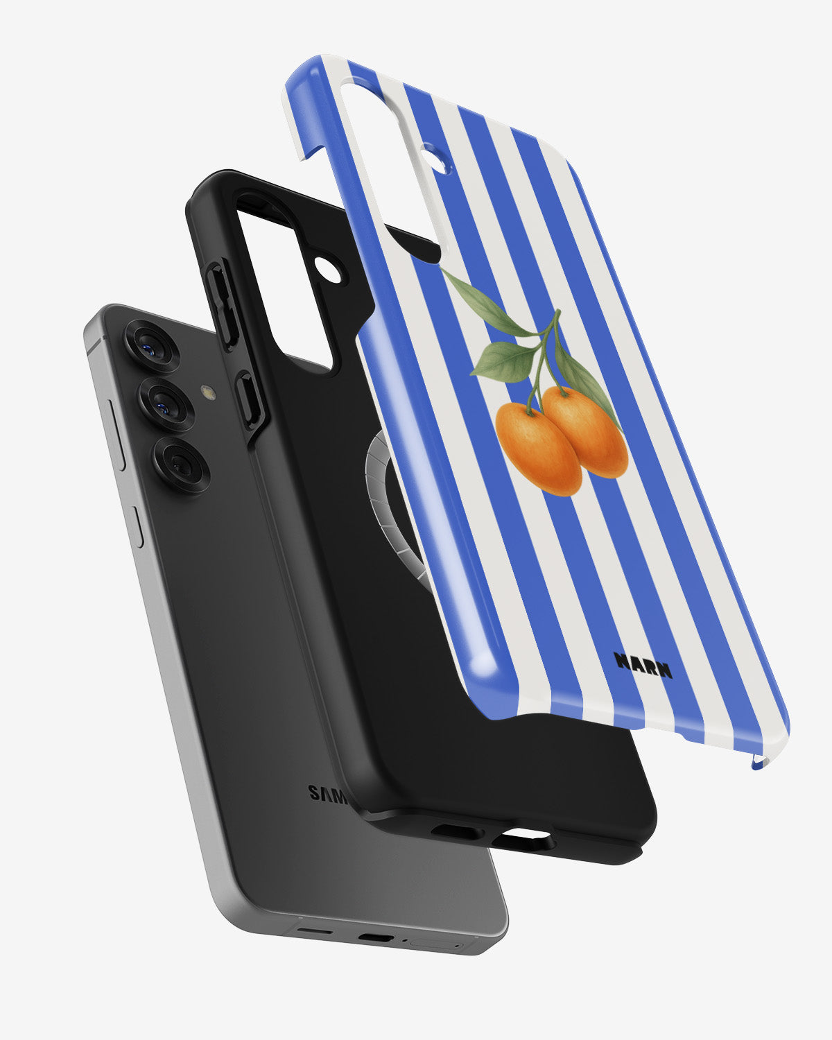 Samsung Galaxy S25 Plus Tough Case – Orange Stripes - View 2