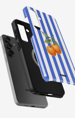 Samsung Galaxy S25 Plus Tough Case – Orange Stripes - View 2