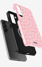 Samsung Galaxy S25 Plus Tough Case – Pink Daisy - View 2