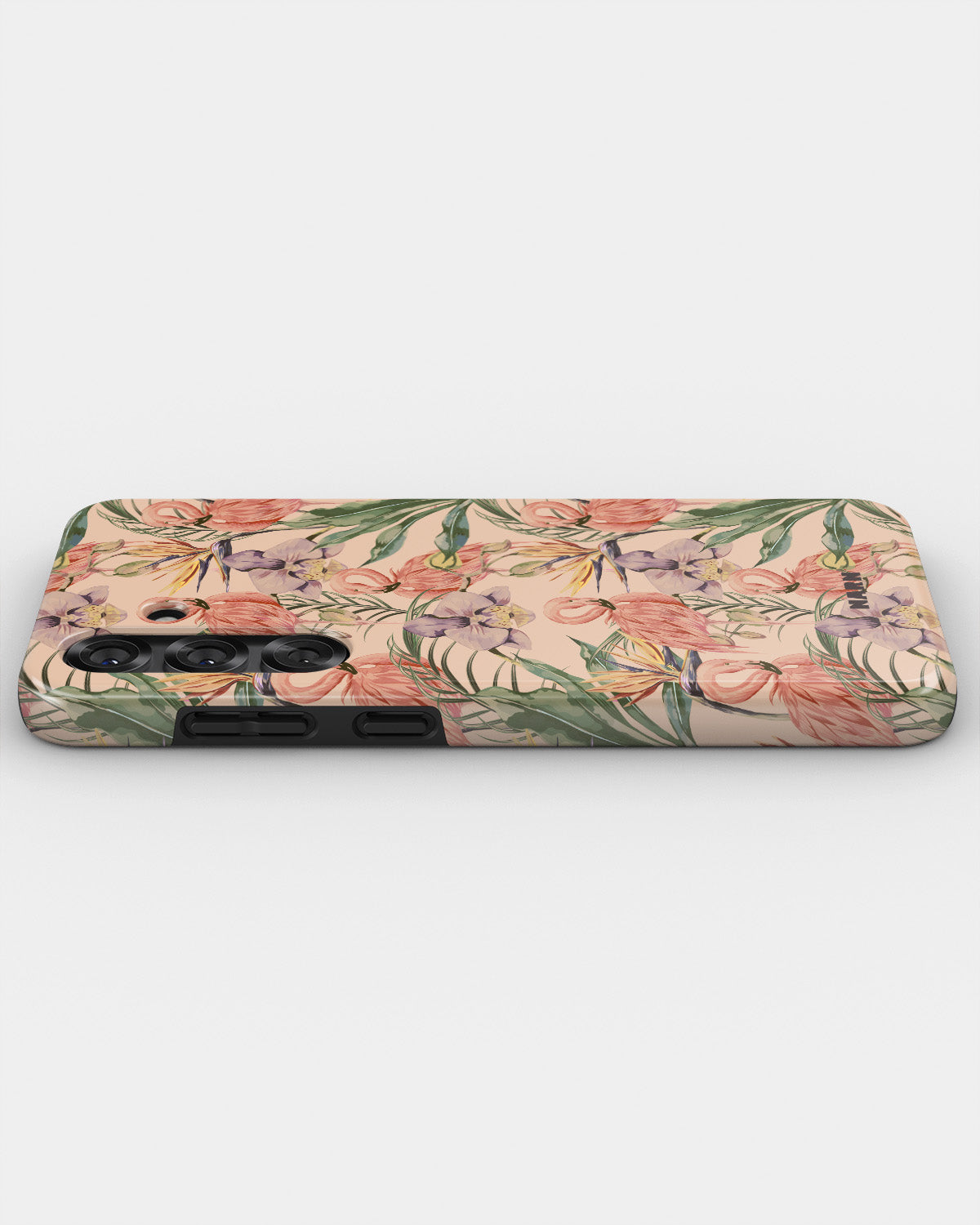 Samsung Galaxy S25 Plus Tough Case – Flamingos & Flowers - View 3