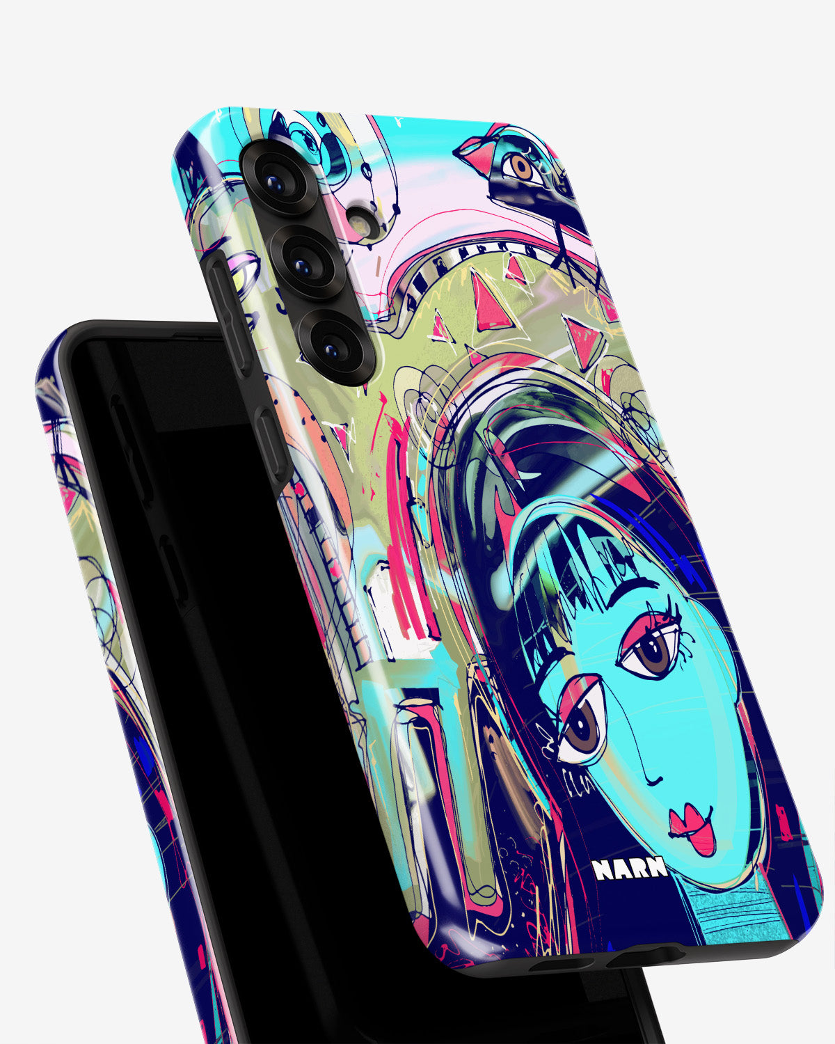 Samsung Galaxy S25 Plus Tough Case – Abstract Cat - View 4