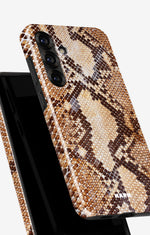 Samsung Galaxy S25 Plus Tough Case – Brown Snakeskin - View 4