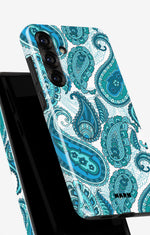 Samsung Galaxy S25 Plus Tough Case – Turquoise Paisley - View 4
