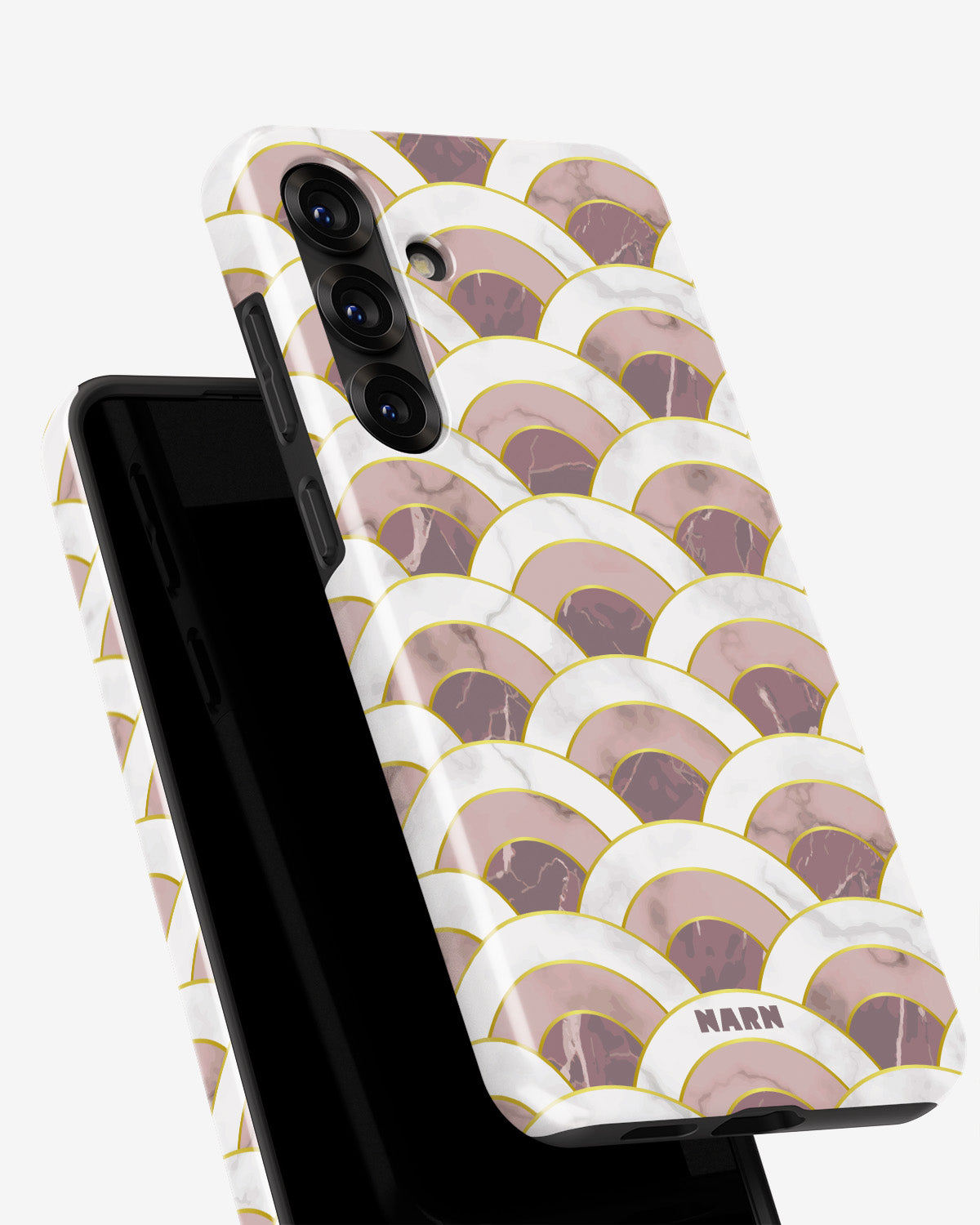 Samsung Galaxy S25 Plus Tough Case – Pink Marble Waves - View 4