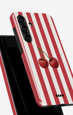Samsung Galaxy S25 Plus Tough Case – Cherry Stripes - View 4