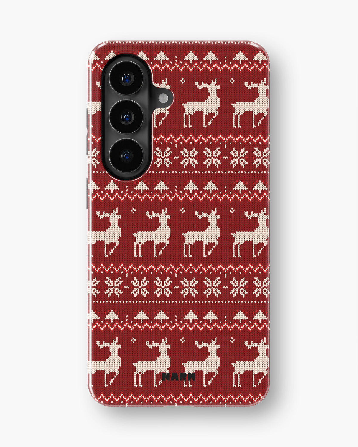 Samsung Galaxy A57 Tough Case – Reindeer Knit - View 1