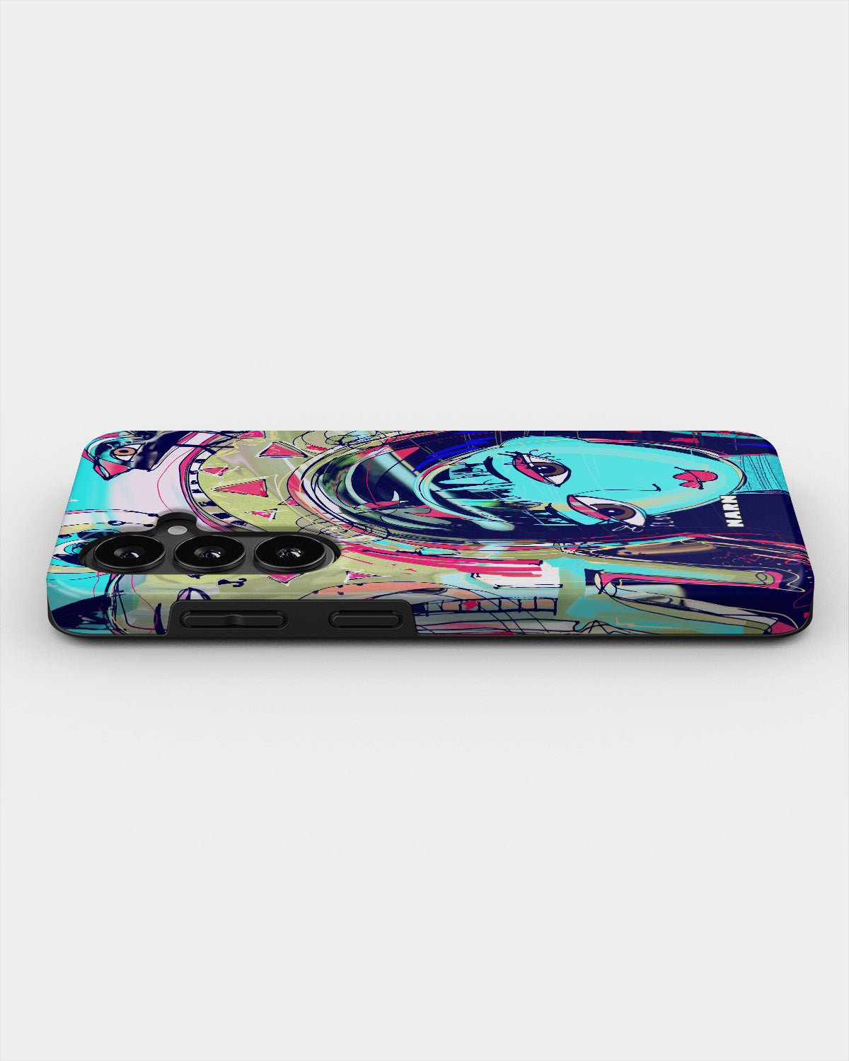 Samsung Galaxy A57 Tough Case – Abstract Cat - View 2