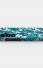 Samsung Galaxy A57 Tough Case – Turquoise Paisley - View 2