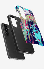 Samsung Galaxy A57 Tough Case – Abstract Cat - View 3