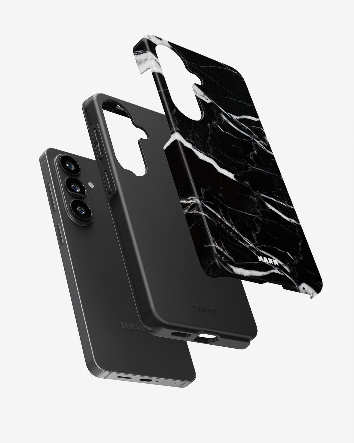 Samsung Galaxy A57 Tough Case – Black Marble - View 3