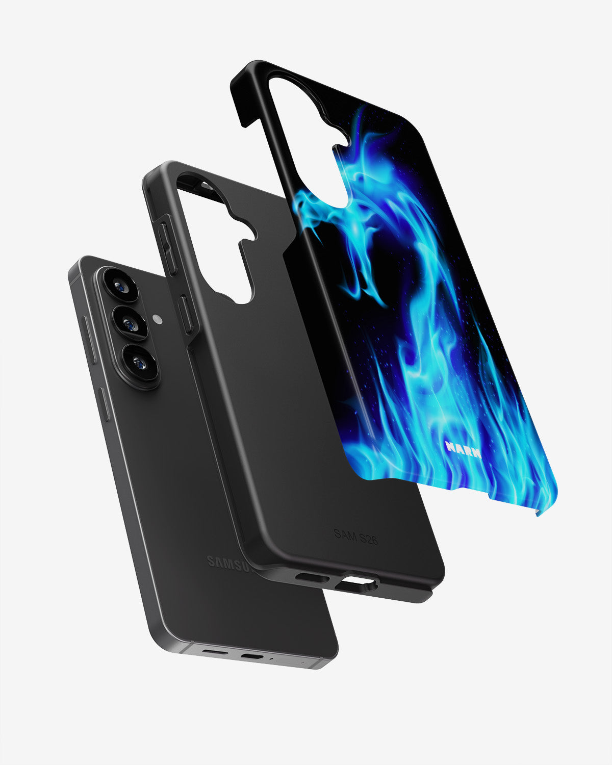 Samsung Galaxy A57 Tough Case – Blue Flames Dragon - View 3