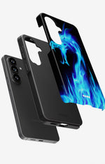Samsung Galaxy A57 Tough Case – Blue Flames Dragon - View 3