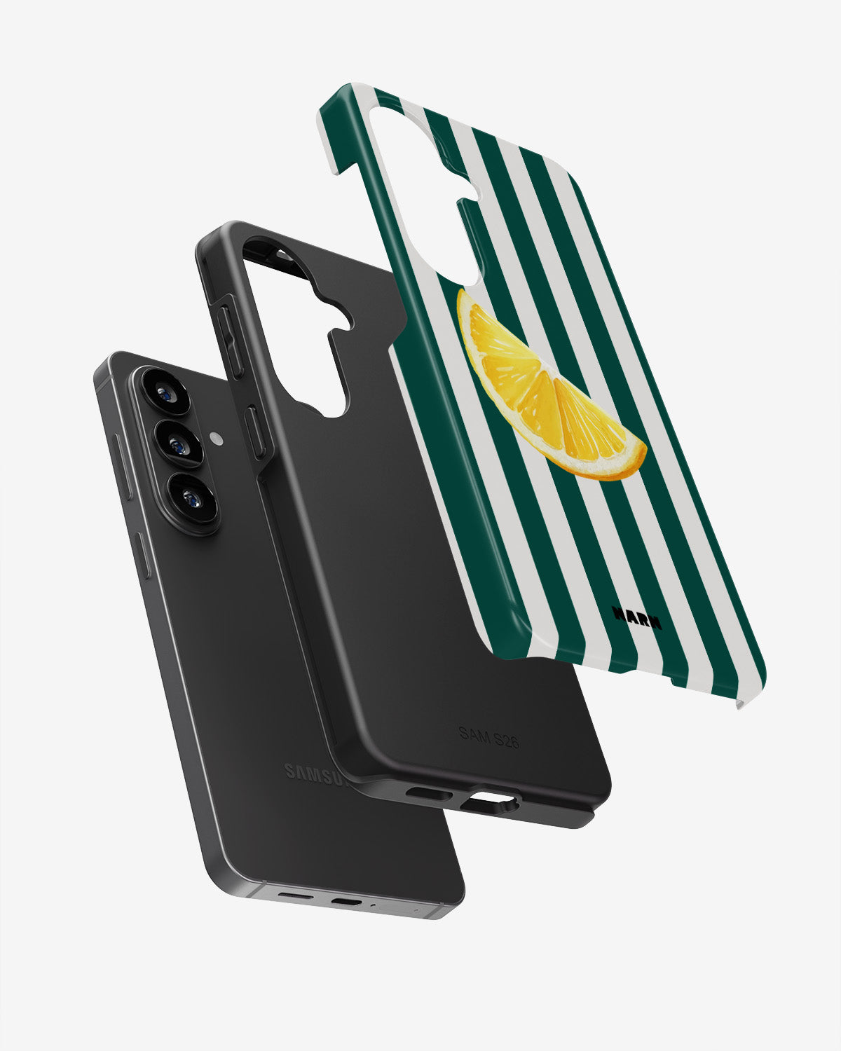 Samsung Galaxy A57 Tough Case – Lemon Stripes - View 3