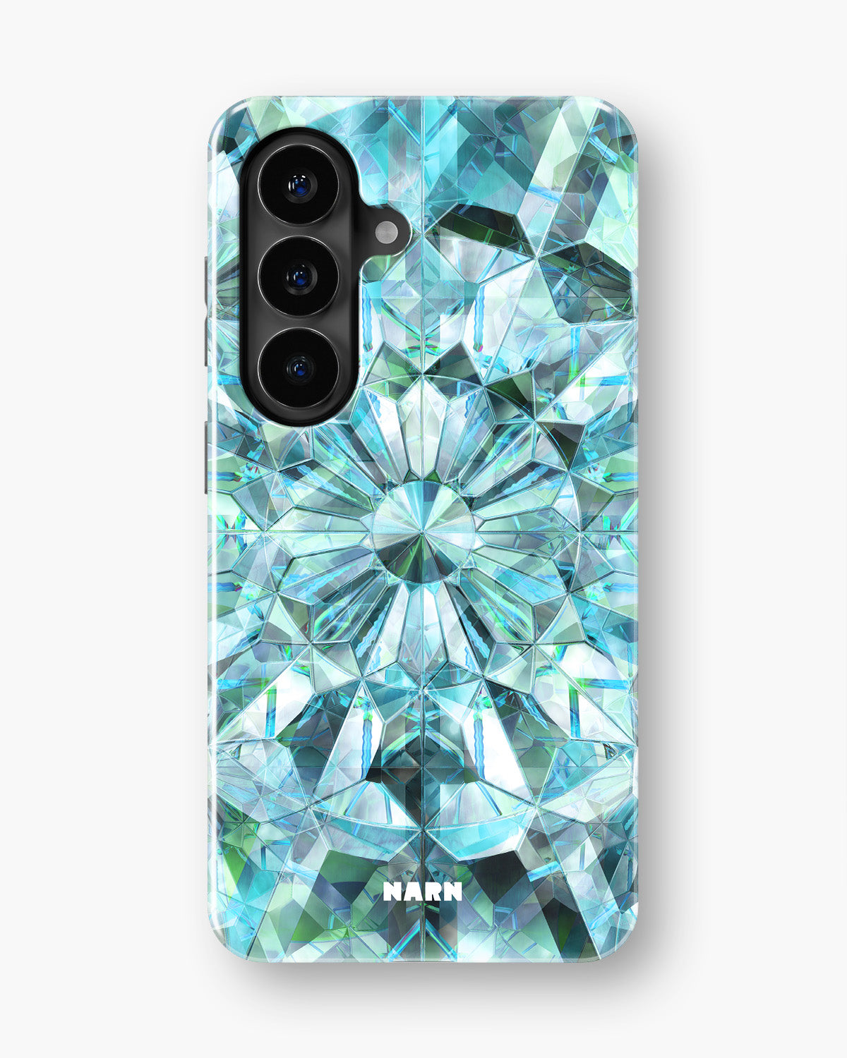 Samsung Galaxy A37 Tough Case – Green Crystals - View 1