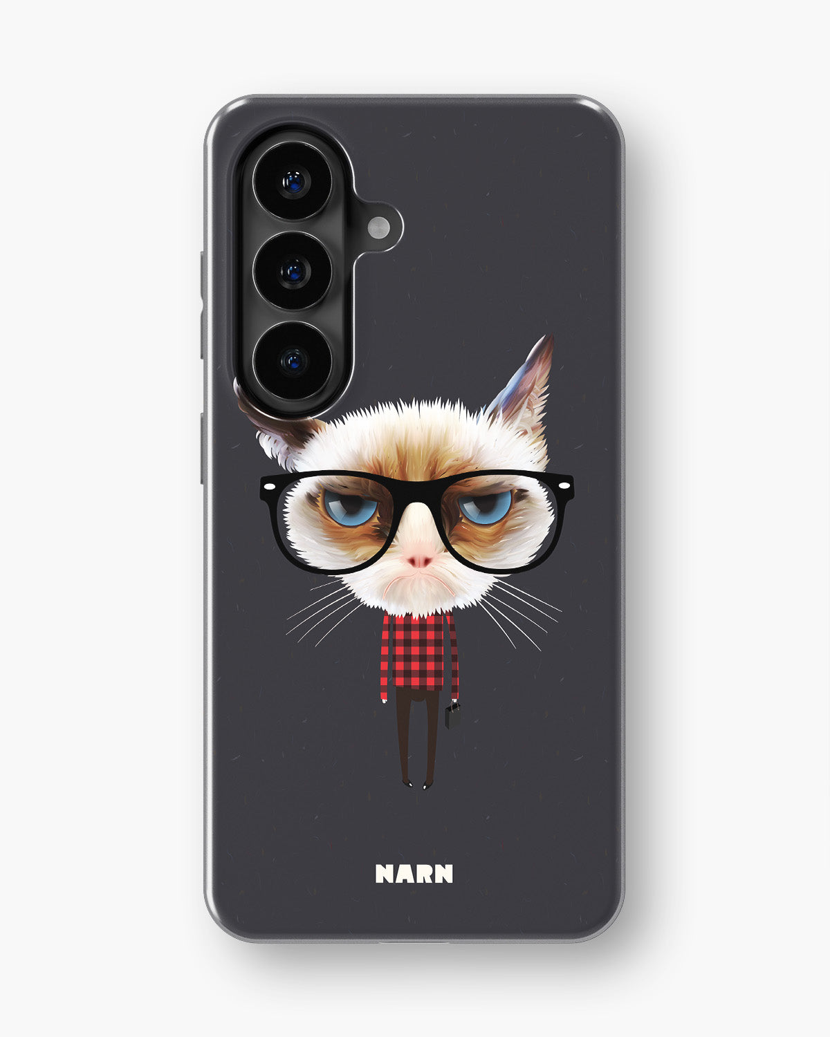 Samsung Galaxy A37 Tough Case – Hipster Cat - View 1