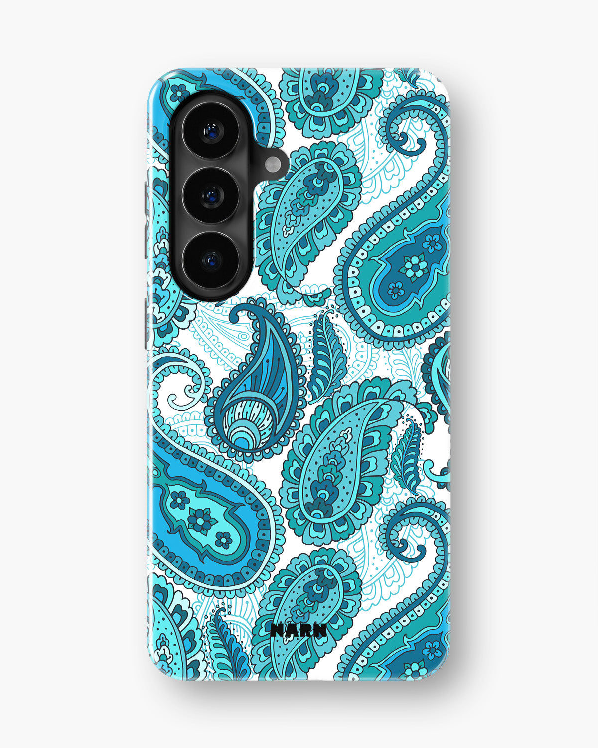 Samsung Galaxy A37 Tough Case – Turquoise Paisley - View 1