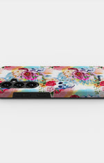 Samsung Galaxy A37 Tough Case – Flowered Skulls - View 2