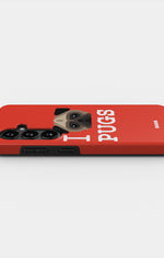 Samsung Galaxy A37 Tough Case – I Love Pugs - View 2