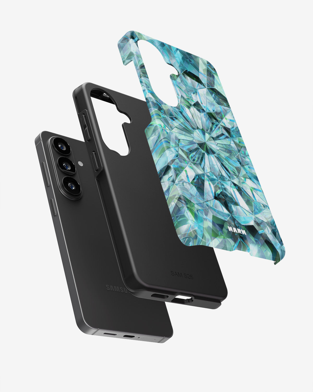 Samsung Galaxy A37 Tough Case – Green Crystals - View 3