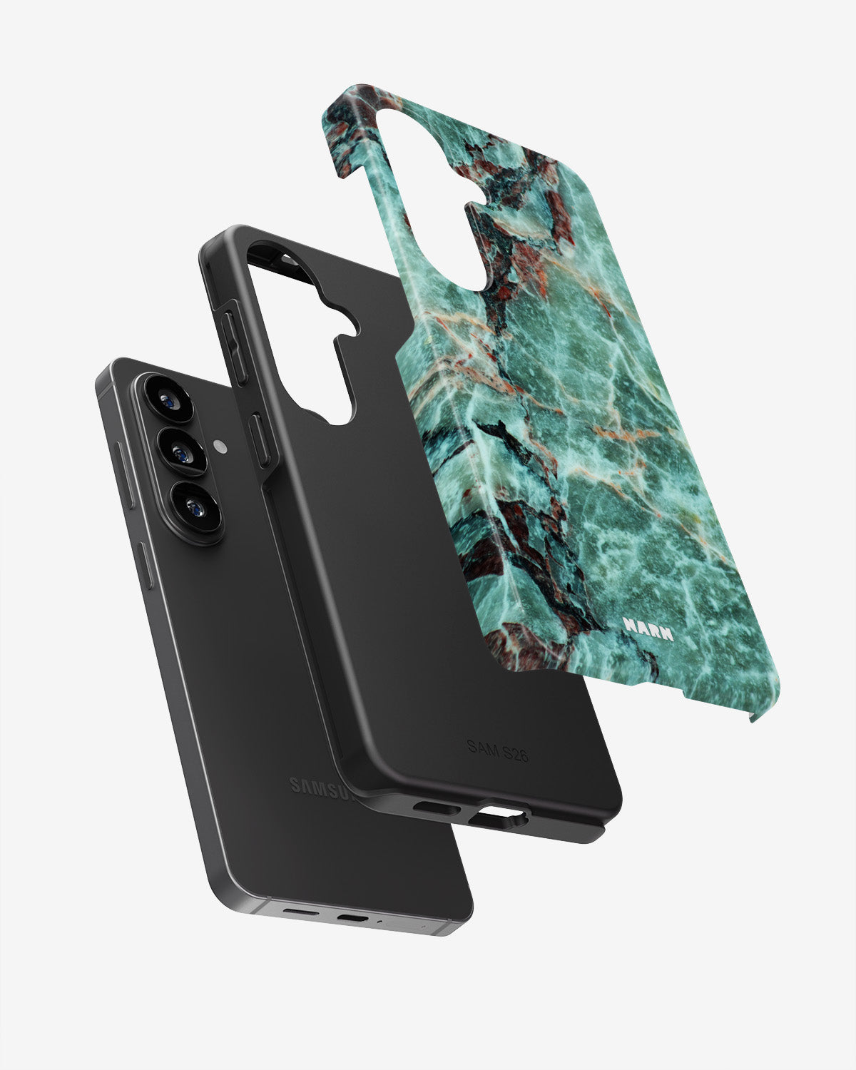 Samsung Galaxy A37 Tough Case – Green Marble - View 3