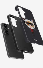 Samsung Galaxy A37 Tough Case – Hipster Cat - View 3