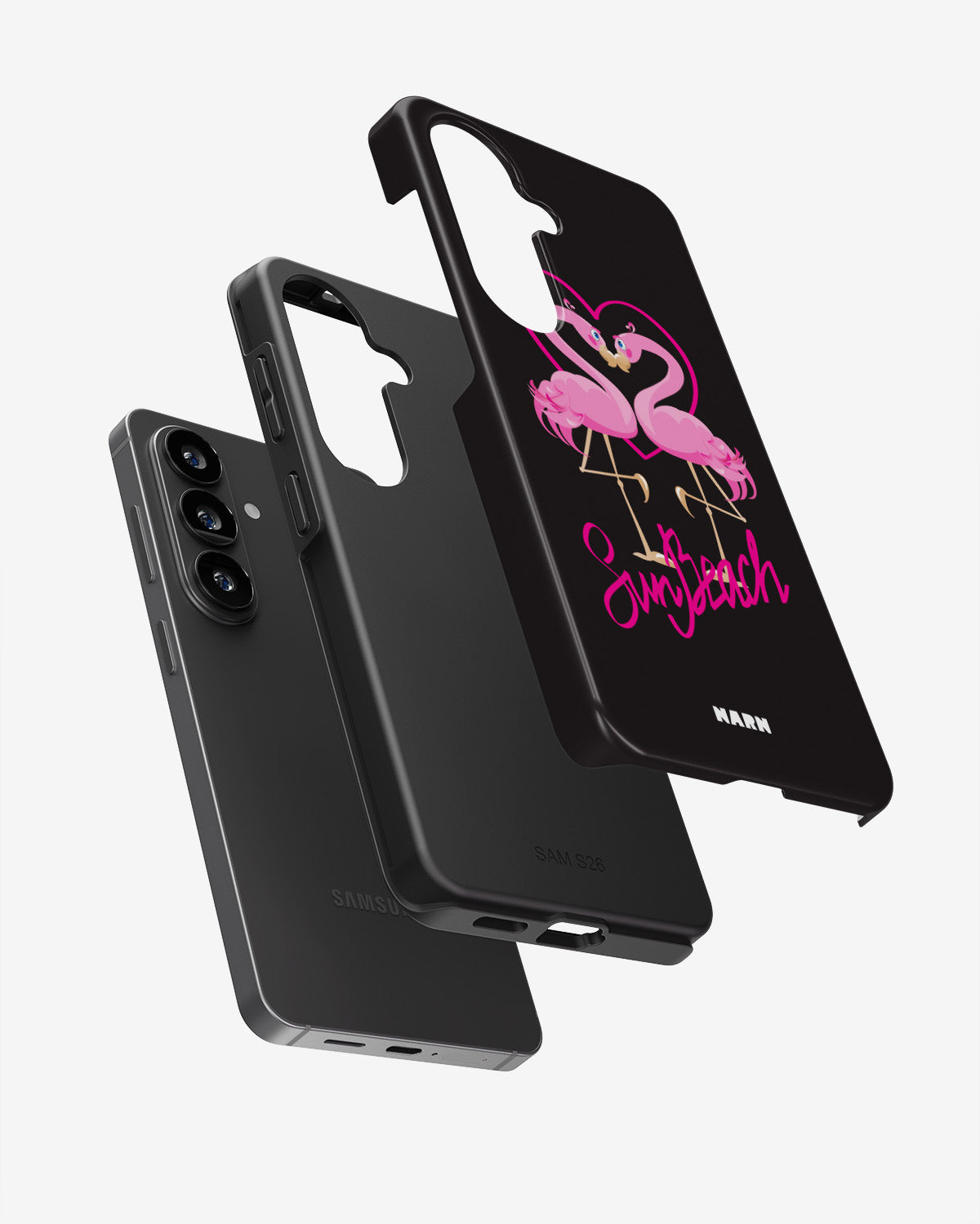 Samsung Galaxy A37 Tough Case – Beach Flamingo - View 3