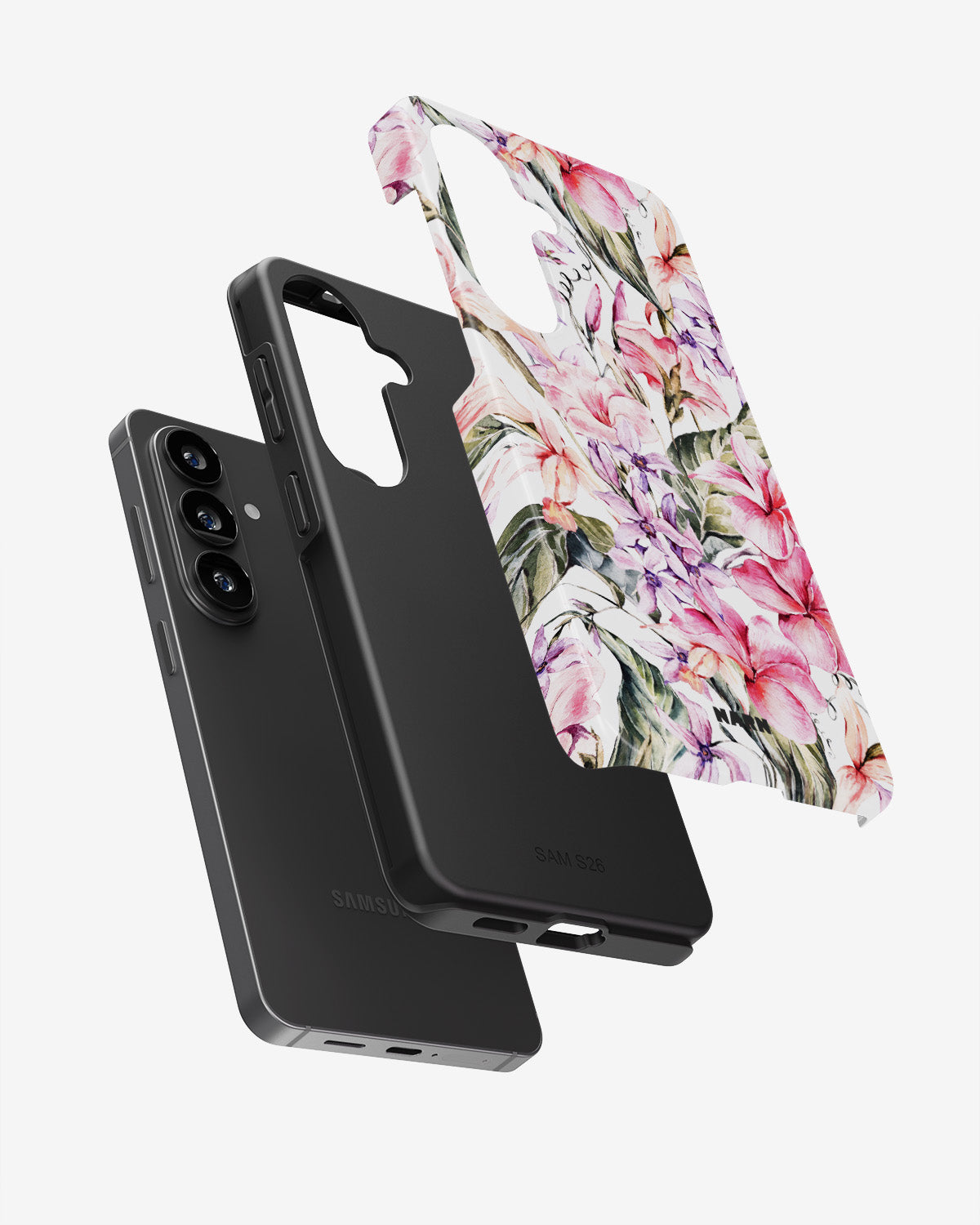 Samsung Galaxy A37 Tough Case – Watercolor Flowers - View 3