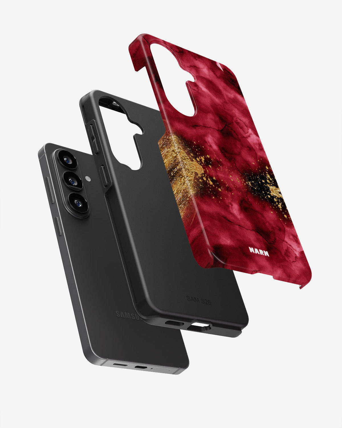 Samsung Galaxy A37 Tough Case – Burgendy Shimmer - View 3
