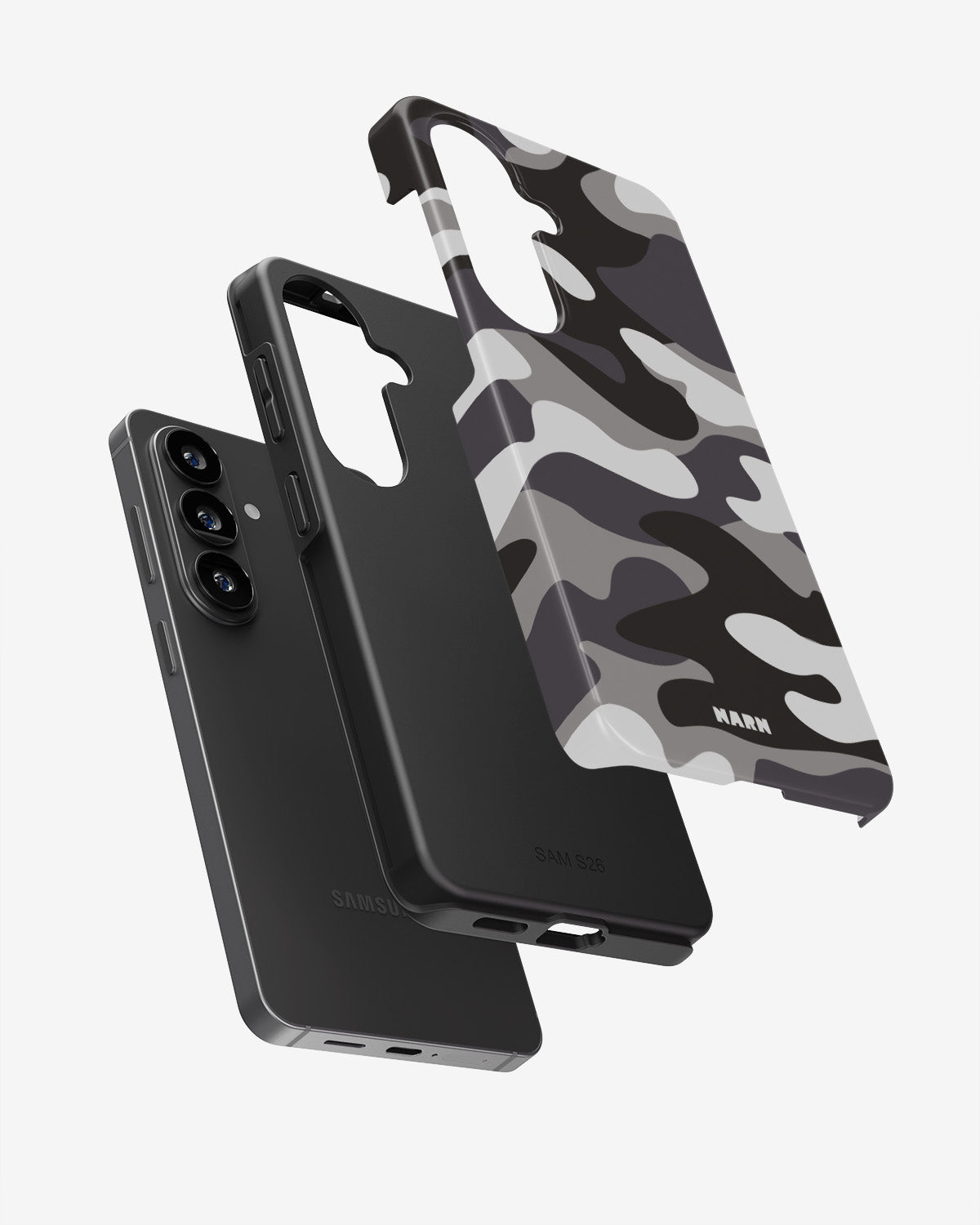 Samsung Galaxy A37 Tough Case – Grey Camo - View 3