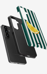 Samsung Galaxy A37 Tough Case – Lemon Stripes - View 3