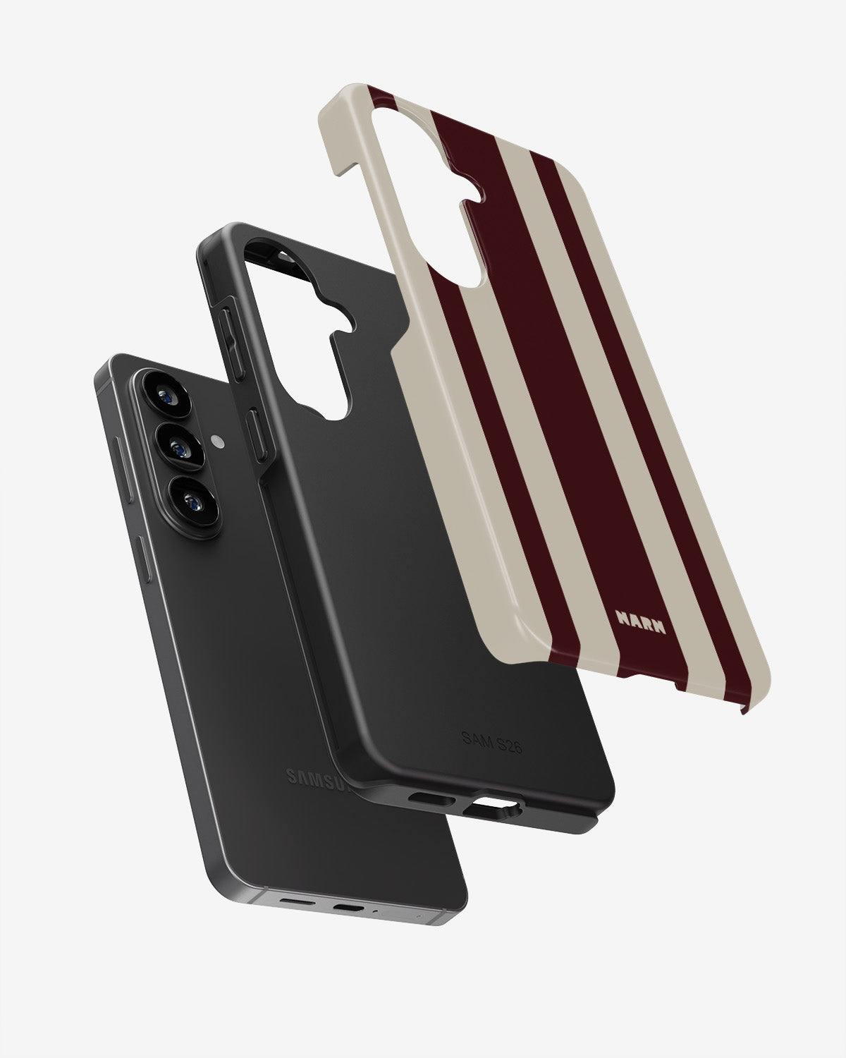 Samsung Galaxy A37 Tough Case – Bordeaux Stripe - View 3