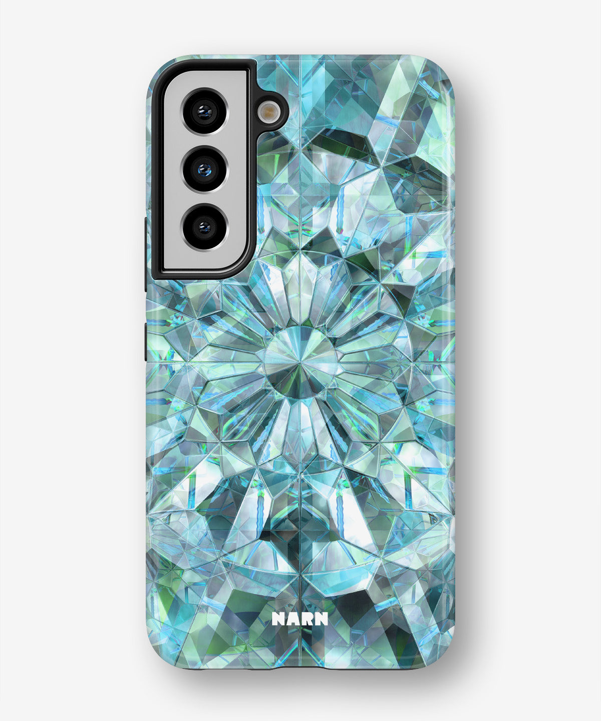 Samsung Galaxy S21 FE Tough Case – Green Crystals - View 1