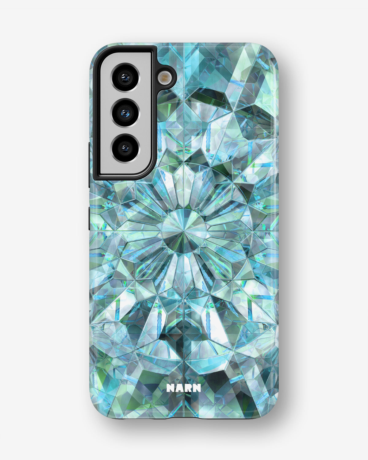 Samsung Galaxy S21 FE Tough Case – Green Crystals - View 1