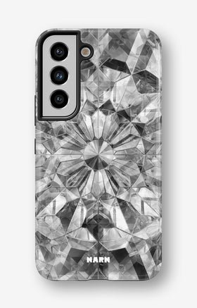 Samsung Galaxy S21 FE Tough Case – Grey Crystals - View 1
