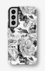 Samsung Galaxy S21 FE Tough Case – Black & White Bloom - View 1