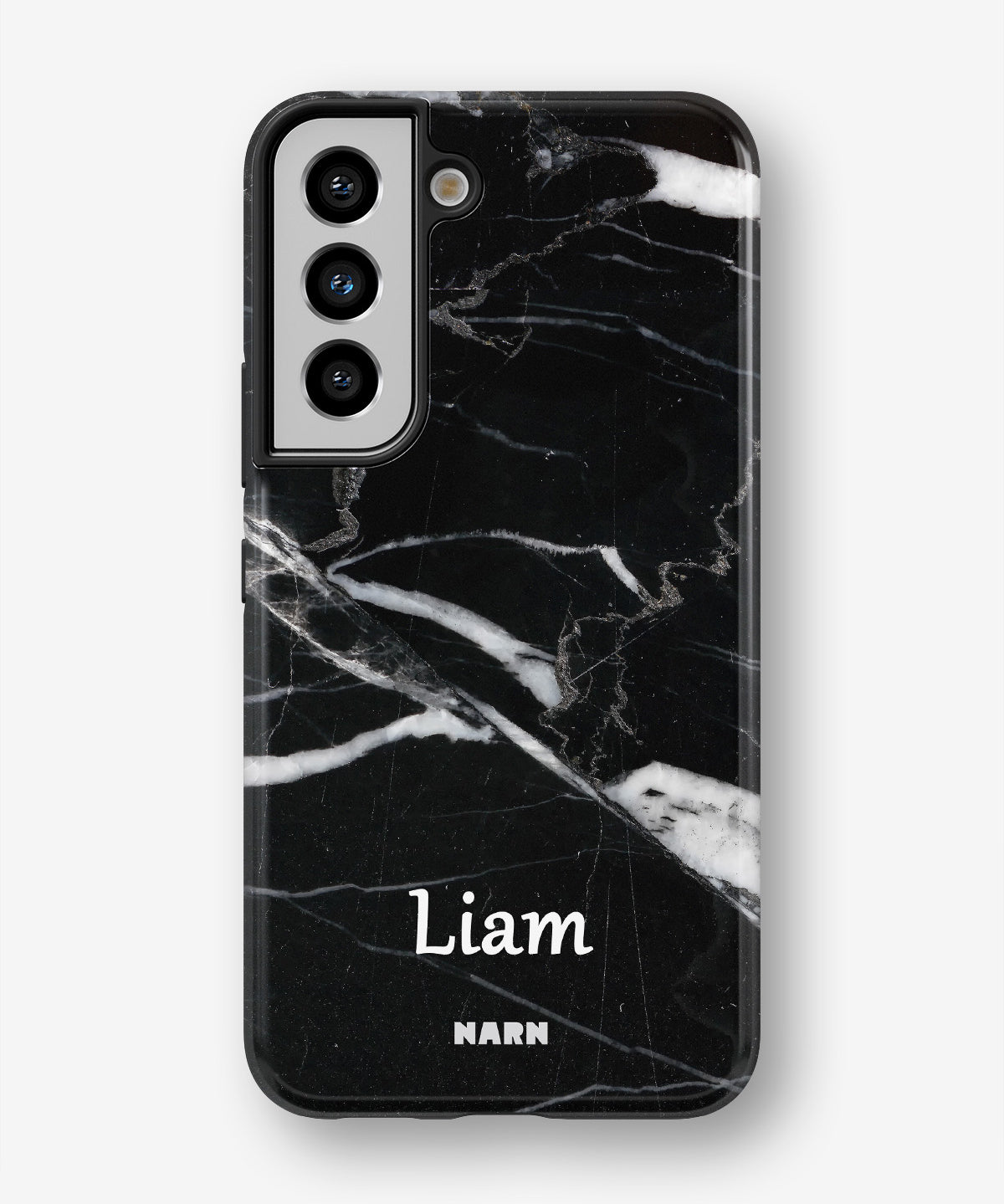 Samsung Galaxy S21 FE Tough Case – Custom - Black Marble - View 1