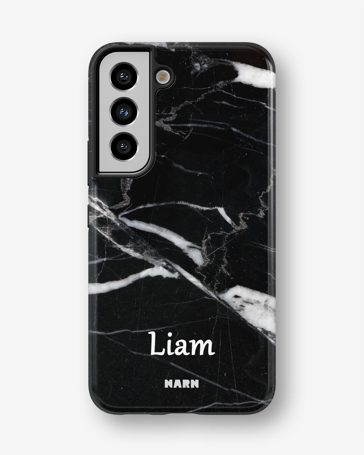 Samsung Galaxy S21 FE Tough Case – Custom - Black Marble - View 1