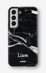 Samsung Galaxy S21 FE Tough Case – Custom - Black Marble - View 1