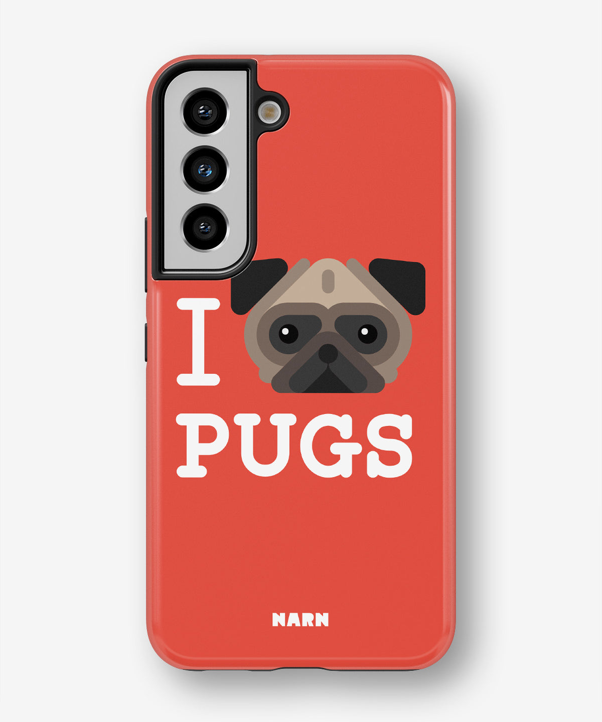Samsung Galaxy S21 FE Tough Case – I Love Pugs - View 1