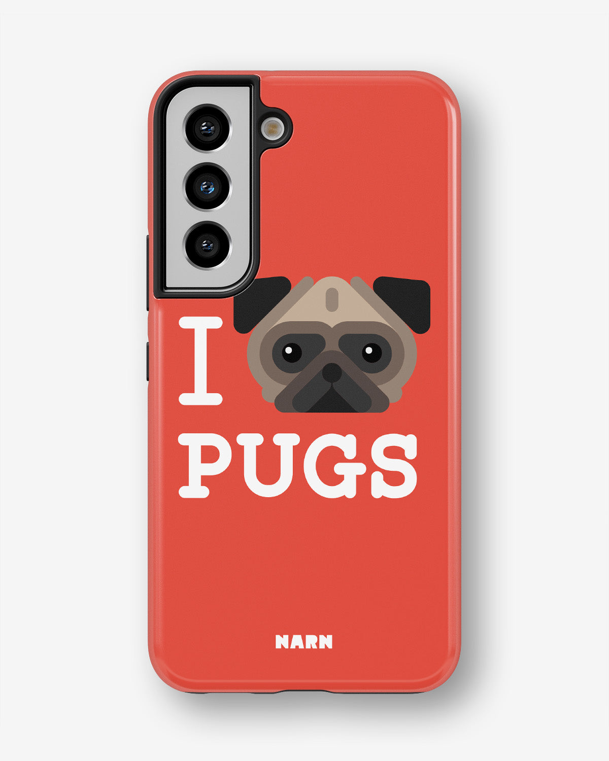 Samsung Galaxy S21 FE Tough Case – I Love Pugs - View 1