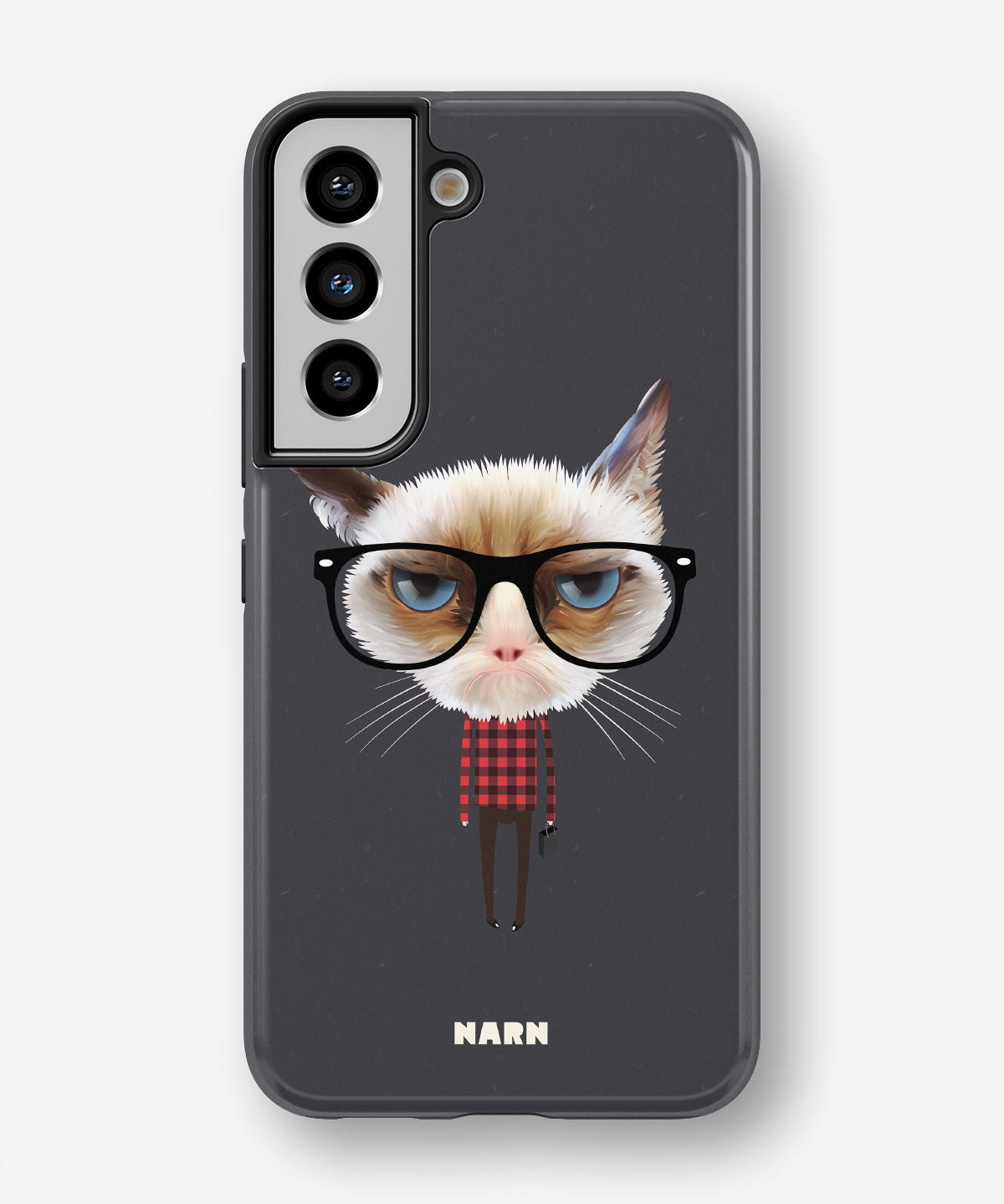Samsung Galaxy S21 FE Tough Case – Hipster Cat - View 1