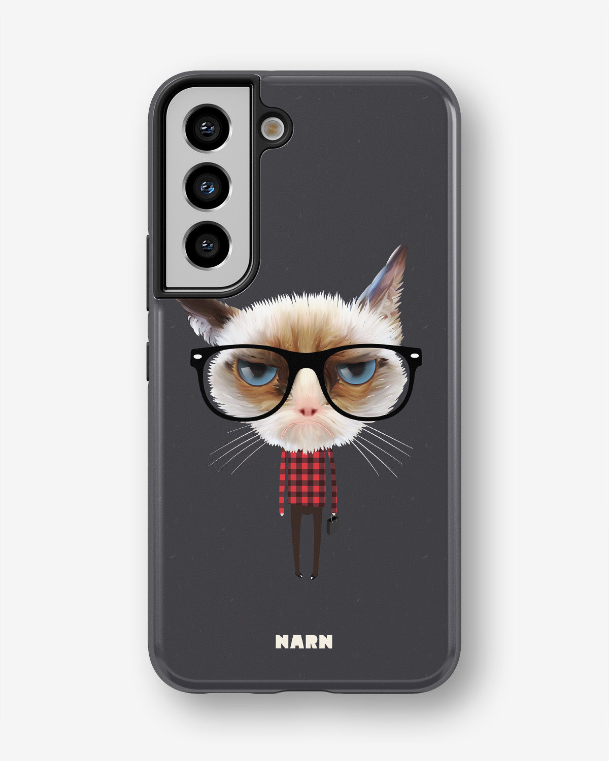 Samsung Galaxy S21 FE Tough Case – Hipster Cat - View 1