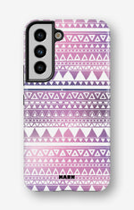 Samsung Galaxy S21 FE Tough Case – Purple Aztec - View 1