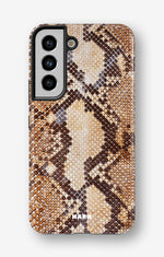 Samsung Galaxy S21 FE Tough Case – Brown Snakeskin - View 1