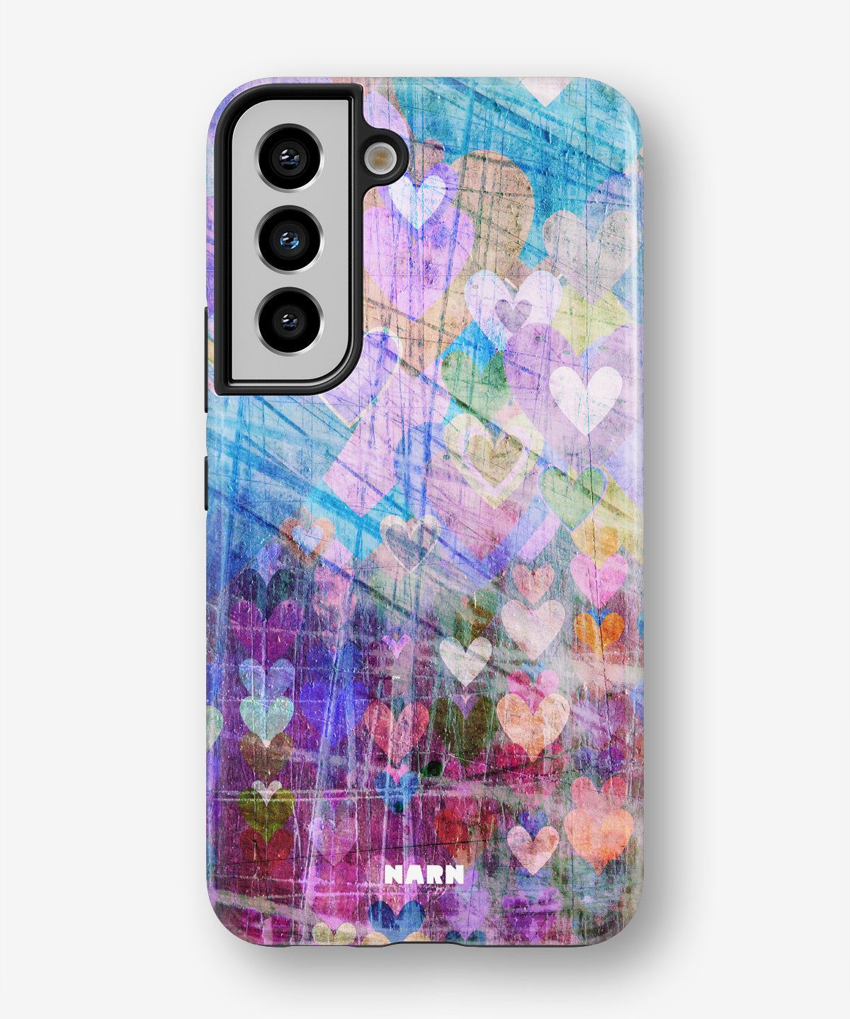 Samsung Galaxy S21 FE Tough Case – Purple Hearts - View 1