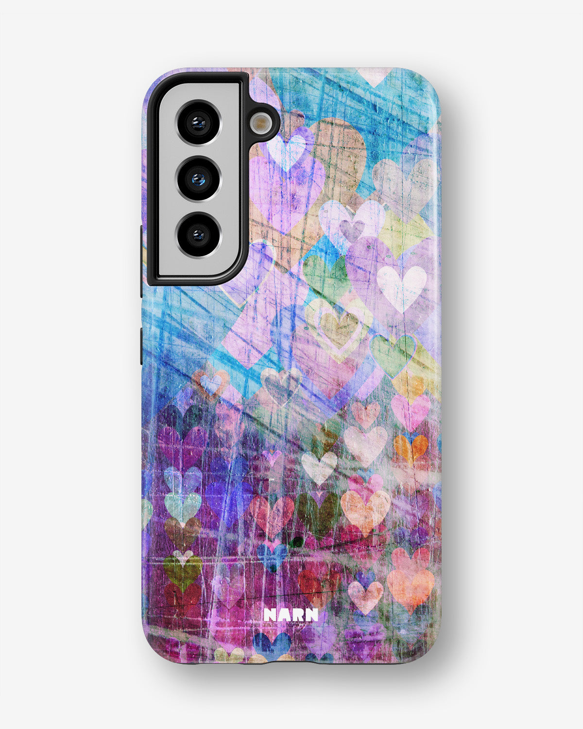 Samsung Galaxy S21 FE Tough Case – Purple Hearts - View 1