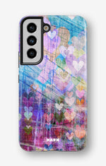 Samsung Galaxy S21 FE Tough Case – Purple Hearts - View 1