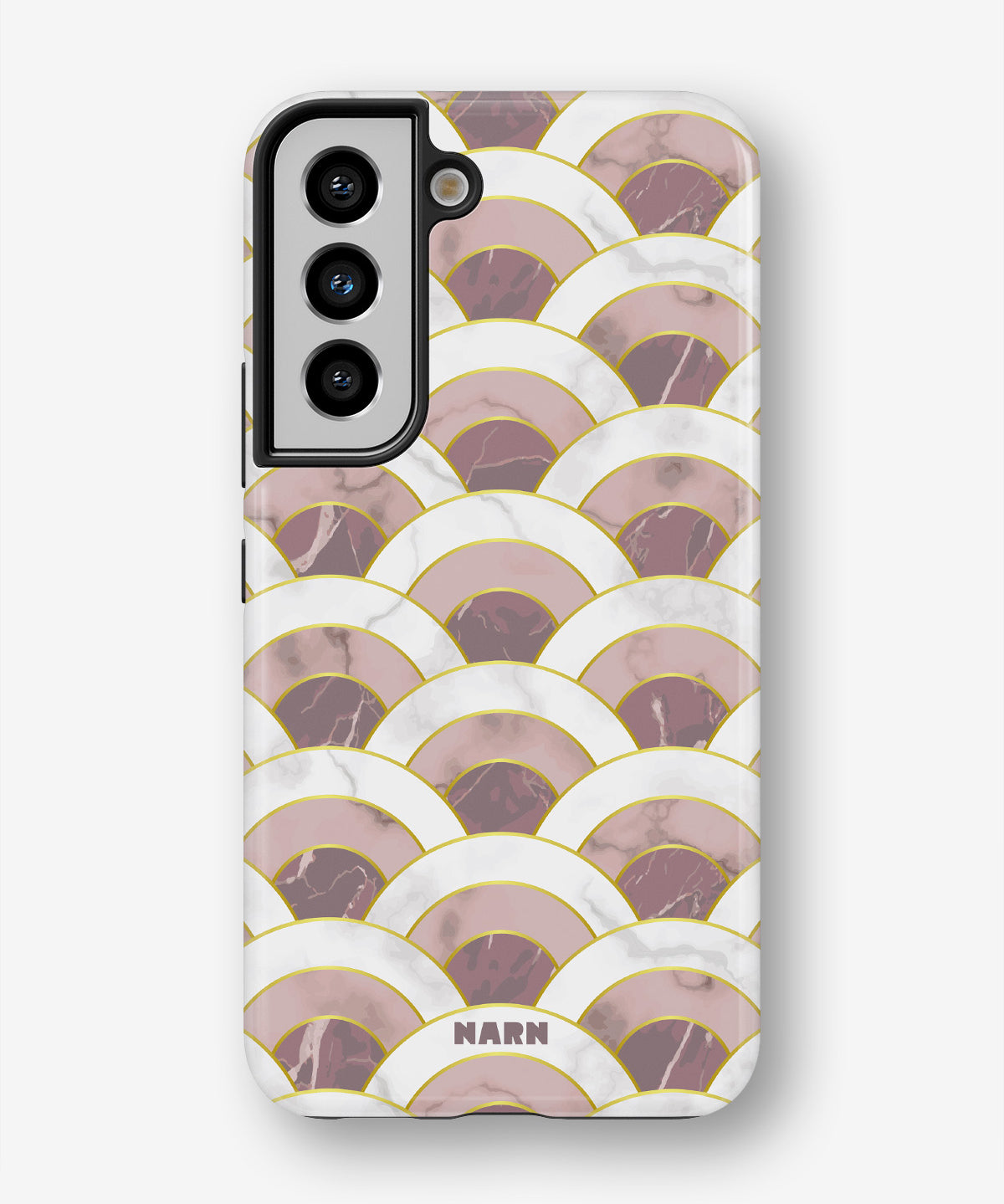 Samsung Galaxy S21 FE Tough Case – Pink Marble Waves - View 1