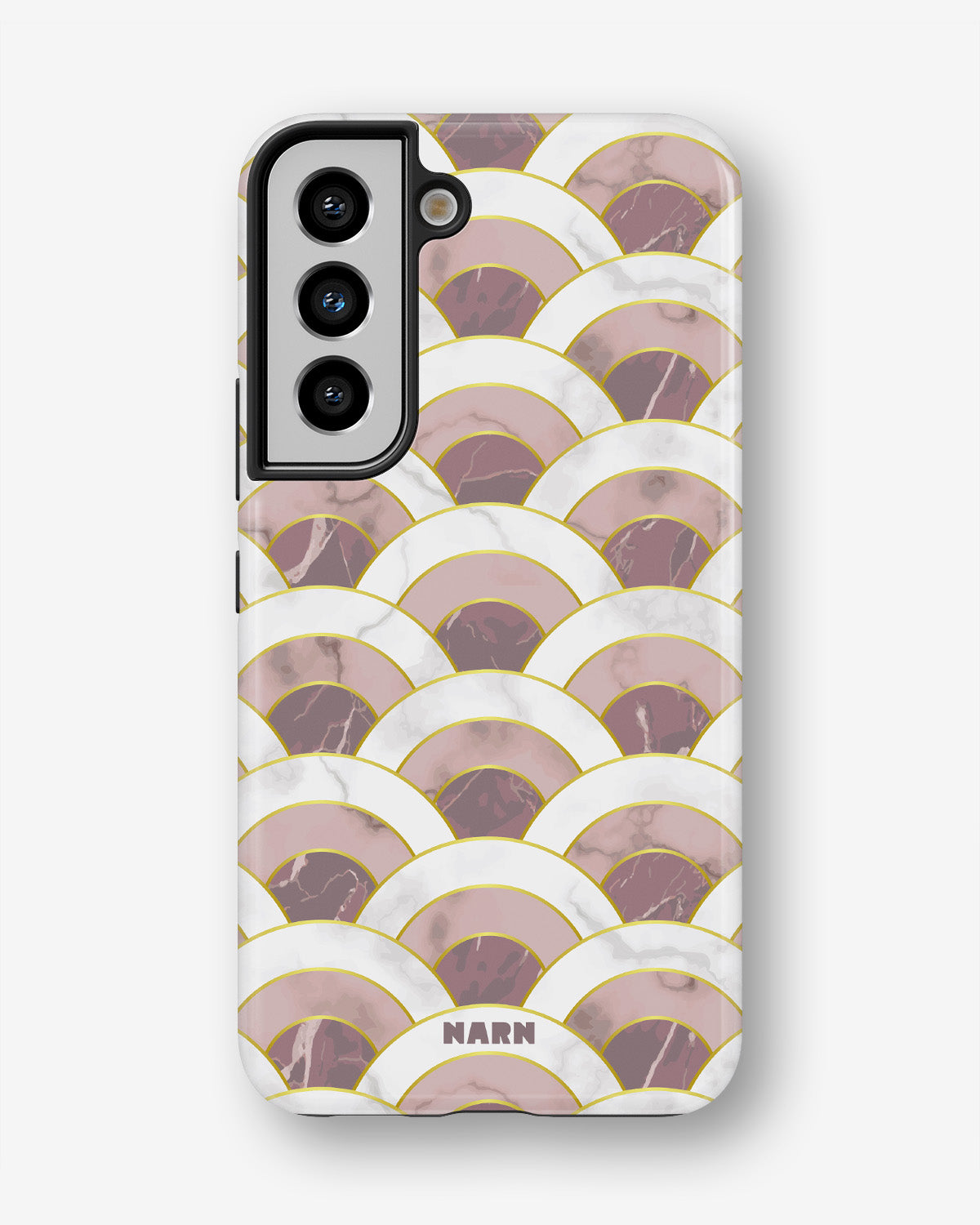 Samsung Galaxy S21 FE Tough Case – Pink Marble Waves - View 1